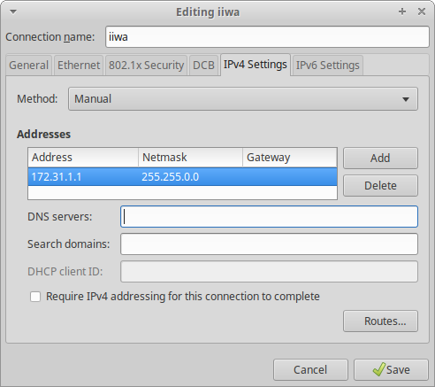 IP address configuration