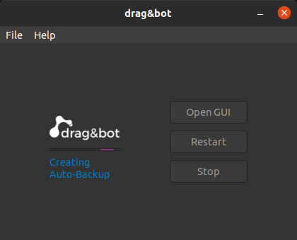 Automatic backups on startup dragandbot